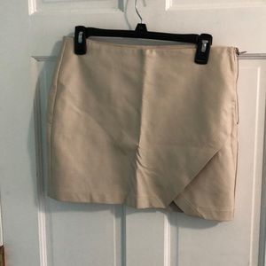 Mini leather skirt